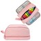 Wrapables 4 Compartment Large Capacity Pencil Case, Pencil Pouch for Stationery Tools, Pink